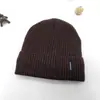 Gorro de Tricô de Inverno Masculino com Forro de Lã, Gorro Pulôver Quente Espesso, Gorro de Algodão à Prova de Frio, Gorro de Lã de Fio Fiado no Núcleo para Ciclismo