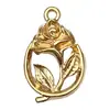 El Más Vendido de Amazon KC Aleación de Oro Flor de Girasol Flor de Rosa Colgante Colgante Pulsera DIY Collar Accesorios de Joyería