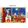 Serie de telones de Navidad más vendidos de Temu transfronterizos, con impresiones de alta definición de Papá Noel, gnomos y decoraciones festivas