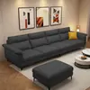Sofá de Tecido Nova Tecnologia 2026 para Sala de Estar, Tecido Moderno Simples Anti-Arranhão de Gato, Combinação Reta de Quatro Lugares para Apartamento Pequeno