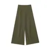 Ropa Europea y Americana para Mujer Transfronteriza 2025 Nuevo Otoño Top sin Mangas Recto con Cuello en V y Corbata de Lazo + Pantalones Mezclados