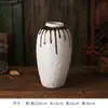 Vaso de Cerâmica Estilo Wabi-Sabi Retrô para Entrada de Casa, Gabinete de TV, Pote Manchado de Grés Antigo, Decoração para Arranjo de Flores de Pousada, Enfeites