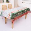 Decoração de Natal transfronteiriça toalha de mesa de Natal de poliéster mesa de jantar mesa de centro toalha de mesa impressa adereços de layout de local de Natal