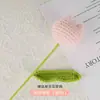 Ramo de Tulipanes Tejido a Crochet Hecho a Mano Terminado Flores de Terciopelo DIY Flores Artificiales Productos de Hilo de Crochet Regalos Nórdicos