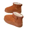 Botas de Neve com Solado Grosso Femininas 2026 Novo Estilo Inverno Outdoor Quente Antiderrapante Com Pelúcia Espessa Sapatos de Algodão DY16999