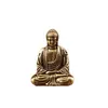 Latão Puro Grande Buda Shakyamuni Estátua Ornamento Bolso Cobre Buda Shakyamuni Decoração de Mesa Cobre Buda Ornamento Artesanato