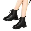 Botas Martin de Cuero Suave 2026 Moda Versátiles para Mujer Invierno Tacón Medio Botas Nuevas de Algodón Botines con Felpa Botas Individuales Engrosadas Invierno