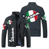 Cárdigan de cuello vertical para hombre con LOGO de coche nuevo europeo y americano transfronterizo, deportivo, de color sólido, casual, para exterior, chaqueta juvenil para hombre