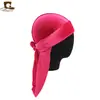 Amazon Suprimento de Alta Qualidade Chapéu Pirata de Veludo com Cauda Longa Chapéu Turbante com Fita Longa Chapéu de Bico durag