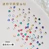50 Love Flat Bottom Diamond Glass Nail Art Joias Super Flash Small Diamond Net Red Explosions Pêssego Diamante 3mm rosa strass