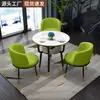 Mesa Pequeña de Té para Balcón, Juego de Mesa y Sillas Pequeñas para Reuniones y Negociaciones de Oficina, Mesa de Café Pequeña para Apartamento Pequeño del Hogar, Mesa de Comedor, Mesa Redonda Pequeña de Ocio