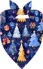 2026 Decoración de Ambiente para Mascotas de Navidad Babero Triángulo para Perro Gato Tela Estampada Navideña