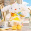 Chaveiro Original de Pelúcia Vestido de Princesa Coelho de Orelha Longa Boneca Coelho Fofa Pingente para Bolsa de Menina Pequeno Presente