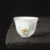 Taza de Té de Cerámica Pintada a Mano con Esmalte Debajo, Taza de Té Kung Fu, Taza de Maestro, Taza Individual, Juego de Té para el Hogar, Taza de Té Estilo Chino