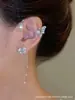 Pendientes de borla de cristal súper de hadas largos sin perforar pendientes de alta calidad 2024 nuevos pendientes populares de nicho pendientes pendientes pendientes