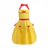 Delantal Estilo Princesa Falsa Infantil Blancanieves Belle Aloe Cabello Largo Cenicienta Vestido de Cuello para Niños Cabello Transfronterizo