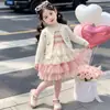 Conjunto de Niña Primavera y Otoño 2026 Nueva Moda Dulce Suéter de Punto para Bebé Niña Conjunto de Dos Piezas para Niños