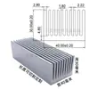 Dissipador de Calor em Perfil de Alumínio, Radiador para Placa-Mã de Amplificador Digital, Roteamento, Grau Industrial de Alta Potência, Bloco de Condutividade Térmica com Dentes Finos