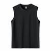 Colete sem mangas Verão Marca de Moda Verão Fitness Esportes Running Top Branco de manga curta T-shirt Base Camisa Masculina