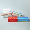 Caja de pañuelos de pelo liso de fábrica al por mayor con logotipo personalizable imprimible caja de pañuelos de papel para restaurante personalizada