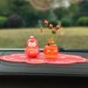 Lindo Calabaza Coche Creativos Pequeños Adornos Xiaofuxi Adornos Accesorios para Coche Consola Central de Coche Decoración de Resina