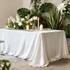 Mantel Blanco con Tela Perlada, Nuevo Modelo 2026, Lujo Ligero, Gama Alta, Elegante Mantel Rectangular de Satén para Hotel
