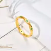 Anel de Segmento de Bambu com Cravação de Diamante, Estilo de Luxo Leve, Anel Simples e Minimalista de Aço Titânio, Presente para Empilhar e Camadas