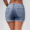 Fornecimento Transfronteiriço Comércio Exterior Europeu e Americano Shorts Jeans com Franjas Rasgadas para Mulheres Estilo Europeu e Americano