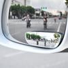 DM-070 HD tira ajustável pequeno espelho redondo espelho de ponto cego espelho retrovisor do carro espelho auxiliar espelho azul