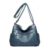 Bolsas para Mulheres de Meia-Idade e Idosas Nova Moda Bolsa de Ombro Couro Macio Bolsa de Mãe Casual Retrô Bolsa Transversal Grande Capacidade