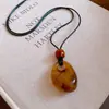 Collar de Agua de Acrílico Degradado con Cuerda de Cera Transfronterizo Europeo y Americano, Cadena para Suéter de Lujo Ligero de Gama Alta, Accesorio de Cuello Retro Moderno y Único