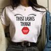 2023 Camiseta de manga corta para mujer, estampado de moda, camisa de fondo de estación independiente, camiseta de mujer, cuello redondo