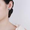 Versión coreana de pendientes cuadrados mini de circón azul de moda simples más vendidos al por mayor directo de fábrica pendientes para mujer