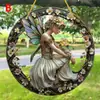 Fada Flor Anjo Elfo Alado Transfronteiriço Acrílico Pintado Criativo Pingente de Janela Refração da Luz Solar Ornamentos Pendurados