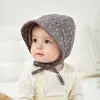 Chapéu de Bebê Primavera e Outono Estampa de Estrela Chapéu com Proteção para Orelhas Touca para Recém-nascido Chapéu de Bebê à Prova de Vento Proteção Solar Quente Chapéu para Fontanela