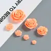 Rosa Artificial Colorido Pegamento de Crema DIY Hecho a Mano Pasador Diadema Parche de Joyería Material Accesorios de Resina