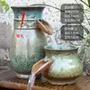 Filtro Paisajismo Juego Completo de Adornos Cerámicos para Estanques de Peces Maceta de Cerámica Tanque de Peces Antiguo Agua Circulante Piscicultura Agua Corriente Cascada