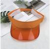 Chapéu feminino verão simples moda vazio chapéu alto ao ar livre viagem chapéu de sol masculino estilo coreano all-match seaside PVC chapéu de sol