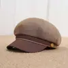 Boina retro estilo coreano nueva para mujer, versión de primavera y otoño, hace que la cara se vea más pequeña, sombrero octagonal versátil para tallas de cabeza grandes, estilo artístico boina de repartidor pintor