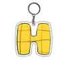 Chaveiro Pingente de Animal Alfabeto Infantil Fofo Transfronteiriço Acrílico Alfabeto Inglês Criativo Acessórios DIY Atacado