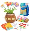 Pacote de Material de Crochê para Animal de Vaso Tecido Mais Vendido Transfronteiriço Lã Tricô Grupo Ornamentos de Crochê DIY Feito à Mão