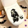 Adesivo de Caveira para Vaso Sanitário de Halloween Mais Vendido Internacionalmente Adesivo de Parede Autoadesivo à Prova d'Água para Banheiro Adesivo para Tampa de Vaso Sanitário