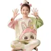 Pijama de Peixe-Palhaço para Meninas, Conjunto de Calça e Manga Longa Infantil para Primavera e Outono, Roupas de Casa Fofas de Desenho Animado Estilo Outono para Meninas