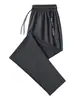 Pantalones deportivos elásticos para hombre de América verano ajuste fino talla grande pantalones de seda de hielo tubo recto secado rápido casual transpirables para hombre