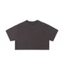 Top Cropped Curto Europeu Transfronteiriço Feminino Algodão Puro Estilo Garota Picante Top Solto Camiseta de Manga Curta Feminina com Logo Estampado