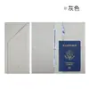 En stock tarjetero transfronterizo set de libreta de pasaporte al por mayor BOLSA DE IDENTIFICACIÓN de cuero PU con logotipo, engrosada, con estampado en caliente, almacenamiento