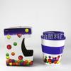 Taza de café creativa de 350 ml, cubierta de silicona para taza, aislamiento, taza de plástico PP de 12 oz, logotipo de color