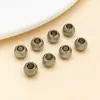 Cuentas Espaciadoras Redondas Ojo de Gato Galvanizadas de Acero Inoxidable Accesorios para Joyería DIY Pulsera de Perlas Collar Materiales de Cuentas Sueltas