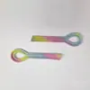Parte Superior de Zapato Calada con Pedrería y Pintura en Spray Arcoíris, Accesorios Decorativos para Zapatos, Materiales y Materiales Auxiliares para Zapatos Semi-Terminados con Suela Compuesta de Cuero, Venta al por Mayor desde el Fabricante