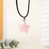 Joyería DIY de Cristal Natural Colgante Estrella de Cinco Puntas de 20 mm Colgante de Ágata Accesorios para Collar de Estrella Venta Caliente Transfronteriza